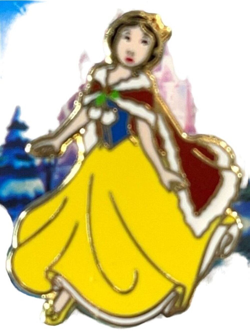 Disneyland Snow White Trading Pin Joyeux Noel Christmas Lapel Pin Brooch Jewelry